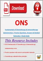 ONS Fundamentals of Chemotherapy & Immunotherapy Administration &vert; Practice Questions&comma; Answers & Detailed Rationales &vert; Study Guide