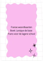 Cartes de vocabulaire Frans &vert; Lexique de base &vert; VIVES &vert; 2026&sol;27