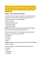 Nur 670 - Apea Pmhnp Exam And Practice Exam Newest 2026&sol; 2027 &NewLine;Test Bank&vert; Nur670 Pmhnp - Apea Exam Prep With Complete 300 Real &NewLine;Exam Questions And Correct Verified Answers&sol; Already Graded A&plus; &NewLine;&lpar;Most Recent&excl;&excl;&rpar; 