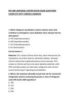 Epa 608 Universal Certification Exam Questions Complete With Verified Answers