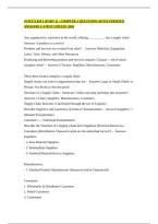 Scm Exam 1 &lpar;Part 1&rpar; - Chapter 1 Questions With Verified Answers Latest Update 2026