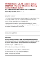 NUR 254 Exams 1&comma; 2&comma; 3 & 4 &vert; Galen College 2026&sol;2027 &vert; Maternal & Pediatric Nursing Complete Exam Bundle