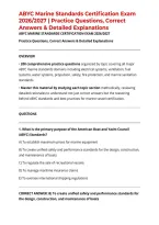 ABYC Marine Standards Certification Exam 2026&sol;2027 &vert; Practice Questions&comma; Correct Answers & Detailed Explanations