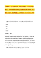 Phi Beta Sigma Final Assessment Questions &NewLine;And Correct Answers &lpar;Verified Answers&rpar; Plus &NewLine;Rationale 2027 Q&A&vert; Instant Download Pdf&period; 