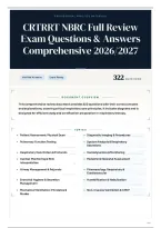 CRTRRT NBRC Full Review Exam Questions & Answers Comprehensive 2026&sol;2027