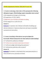 ATI RN Comprehensive Predictor &lpar;PDF&rpar; &vert; &lpar;2026&sol;2027&rpar; Practice Test Q&A &vert; Nursing