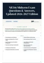 NR546 Midterm Exam Questions & Answers&comma; Updated 2026&sol;2027 Edition