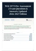 WGU D775 Pre-Assessment 2 Exam Questions & Answers&comma; Updated 2026&sol;2027 Edition