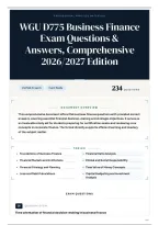 WGU D775 Business Finance Exam Questions & Answers&comma; Comprehensive 2026&sol;2027 Edition