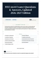 ISYE 6644 Exam 1 Questions & Answers&comma; Updated 2026&sol;2027 Edition