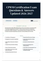 CPWM Certification Exam Questions & Answers Updated 2026&sol;2027