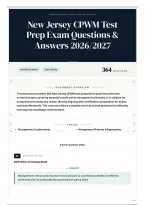 New Jersey CPWM Test Prep Exam Questions & Answers 2026&sol;2027
