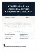 CPWM Review Exam Questions & Answers Comprehensive 2026&sol;2027