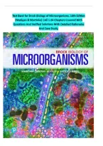 Test Bank for Brock Biology of Microorganisms&comma; 16th Edition &lpar;Madigan & Martinko&rpar; &vert;All 1-34 Chapters Covered With Questions And Verified Solutions With Detailed Rationales And Case Study&period;