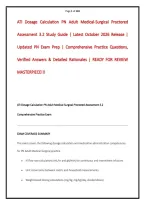 ATI Dosage Calculation PN Adult Medical-Surgical Proctored Assessment 3&period;2 Study Guide &vert; Latest October 2026 Release &vert; Updated PN Exam Prep &vert; Comprehensive Practice Questions&comma; Verified Answers & Detailed Rationales &vert; READY FOR REVIEW MASTERPIECE&excl;&excl;&excl;