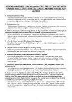 Designs For Fitness Exam 1 Pa Guidelines Protection They Offer&NewLine;Updated Actual Questions And Correct Answers Verified 2027&NewLine;Edition