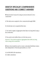 Desktop Specialist Comprehensive Questions And Correct Answers
