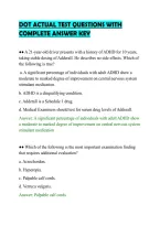 Dot Actual Test Questions With&NewLine;Complete Answer Key