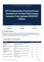 ATI Fundamentals Proctored Exam Questions & Verified Rationalized Answers Fully Updated 2026&sol;2027 Edition