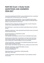 NUR 502 Exam 1 Study Guide QUESTIONS AND ANSWERS 2026-2027&vert; Fully Solved