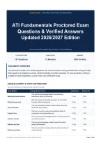 ATI Fundamentals Proctored Exam Questions & Verified Answers Updated 2026&sol;2027 Edition