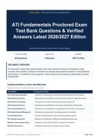 ATI Fundamentals Proctored Exam Test Bank Questions & Verified Answers Latest 2026&sol;2027 Edition