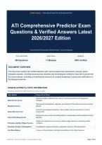 ATI Comprehensive Predictor Exam Questions & Verified Answers Latest 2026&sol;2027 Edition