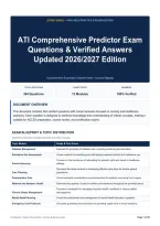 ATI Comprehensive Predictor Exam Questions & Verified Answers Updated 2026&sol;2027 Edition