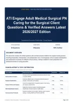 ATI EN Adult Medical Surgical Online Practice Exam Questions & Verified Answers Latest 2026&sol;2027 Edition