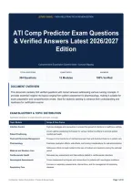 ATI Comp Predictor Exam Questions & Verified Answers Latest 2026&sol;2027 Edition