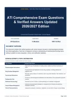 ATI Comprehensive Exam Questions & Verified Answers Updated 2026&sol;2027 Edition