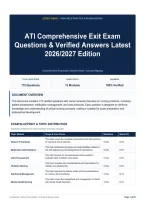 ATI Comprehensive Exit Exam Questions & Verified Answers Latest 2026&sol;2027 Edition