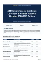 ATI Comprehensive Exit Exam Questions & Verified Answers Updated 2026&sol;2027 Edition