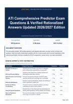 ATI Comprehensive Predictor Exam Questions & Verified Rationalized Answers Updated 2026&sol;2027 Edition &lpar;1&rpar;