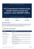 ATI Comprehensive Predictor Exam Question Bank & Answer Key Solutions Latest 2026&sol;2027 Edition