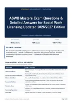 ASWB Masters Exam Questions & Detailed Answers for Social Work Licensing Updated 2026&sol;2027 Edition