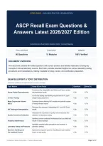 ASCP Recall Exam Questions & Answers Latest 2026&sol;2027 Edition