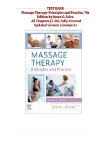 TEST BANK FOR Massage Therapy&colon; Principles and Practice 7th Edition by Susan G&period; Salvo ISBN&colon; 978-0323878159 COMPLETE GUIDE ALL CHAPTERS COVERED 100&percnt; VERIFIED A&plus; GRADE ASSURED &excl;&excl;&excl;&excl;&excl;&excl; NEW LATEST UPDATE&excl;&excl;&excl;&excl;