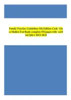 Test Bank for Family Practice Guidelines 5th Edition by Cash&comma; Glass & Mullen &ndash; Questions & Answers