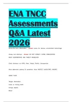 ENA TNCC Assessments  Questions and Answers Updated 2027