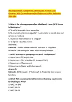 Washington Adult Family Home Administrator Practice Exam &NewLine;Questions With Correct Answers &lpar;Verified Answers&rpar; Plus Rationales &NewLine;2026 Q&A 