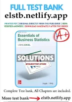 Solutions Manual for Essentials of Business Statistics 3rd Edition by Jaggia &ndash; Complete Solutions & Answers