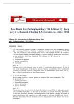 Test Bank for Pathophysiology 7th Edition by Jacquelyn L&period; Banasik &ndash; Questions & Answers