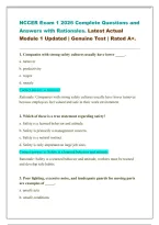 NCCER Exam 1 2026 Complete Questions and &NewLine;Answers with Rationales&period; Latest Actual &NewLine;Module 1 Updated &vert; Genuine Test &vert; Rated A&plus;&period; 