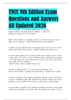 TNCC 9th Edition Exam Questions and Answers All Updated 2027