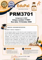 PRM3701 Assignment 4 PORTFOLIO &lpar;COMPLETE ANSWERS&rpar; Semester 2 2026 - DUE October 2026