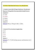 ATI TEAS 7 Math &lpar;PDF&rpar; &vert; &lpar;2026&sol;2027&rpar; 200-Question Practice Test &vert; TEAS Math