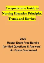 Comprehensive Nursing Education Principles&comma; Trends & Barriers Exam 3 2026 &vert; Study Guide & Practice Questions