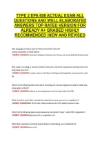 Type 2 Epa 608 Actual Exam All &NewLine;Questions And Well Elaborated &NewLine;Answers Top Rated Version For &NewLine;Already A&plus; Graded Highly &NewLine;Recommended &vert;New And Revised
