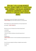 Epa 608 &lpar;Type Ii&rpar; Actual Exam All &NewLine;Questions And Well Elaborated &NewLine;Answers Top Rated Version For &NewLine;Already A&plus; Graded Highly &NewLine;Recommended &vert;New And Revised 